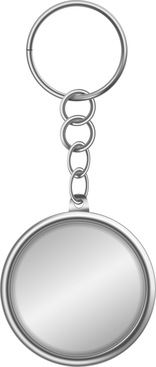 Keychain holder mockup. Realistic door key chain