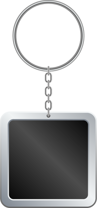 Silver Keychain with Mockup for Photo Design
